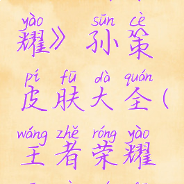 《王者荣耀》孙策皮肤大全(王者荣耀孙策皮肤)