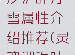 《灵魂潮汐》叶月雪属性介绍推荐(灵魂潮汐叶隐)