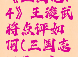 《三国志14》王浚武将点评如何(三国志14王伉)