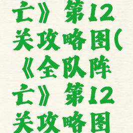 《全队阵亡》第12关攻略图(《全队阵亡》第12关攻略图片)