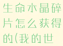 《我的世界》魔法金属生命水晶碎片怎么获得的(我的世界魔法金属生长水晶)
