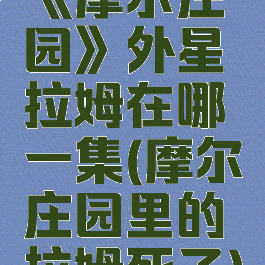 《摩尔庄园》外星拉姆在哪一集(摩尔庄园里的拉姆死了)