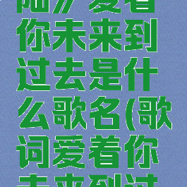《斗罗大陆》爱着你未来到过去是什么歌名(歌词爱着你未来到过去)