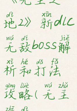 《无主之地2》新dlc无敌boss解析和打法攻略(无主之地2boss)