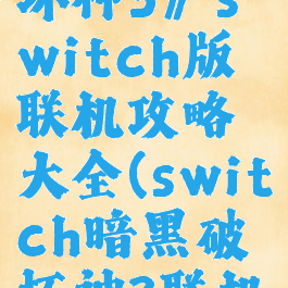 《暗黑破坏神3》switch版联机攻略大全(switch暗黑破坏神3联机教程)