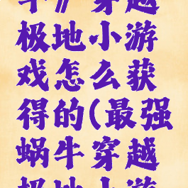 《最强蜗牛》穿越极地小游戏怎么获得的(最强蜗牛穿越极地小游戏攻略)