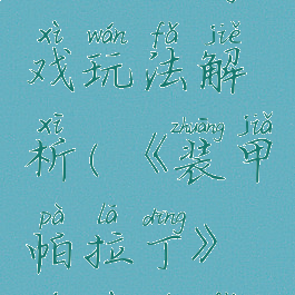 《装甲帕拉丁》游戏玩法解析(《装甲帕拉丁》游戏玩法解析图)
