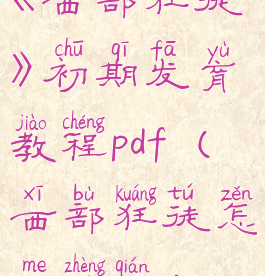 《西部狂徒》初期发育教程pdf(西部狂徒怎么挣钱)