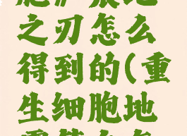 《重生细胞》震地之刃怎么得到的(重生细胞地震符文怎么去拿)
