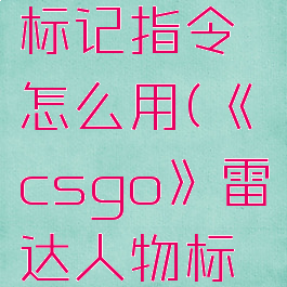 《csgo》雷达人物标记指令怎么用(《csgo》雷达人物标记指令怎么用的)