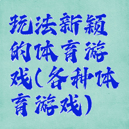 玩法新颖的体育游戏(各种体育游戏)