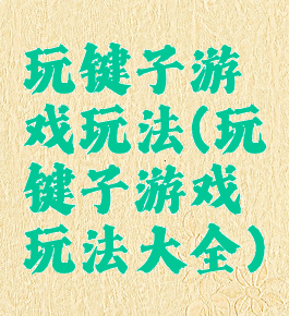 玩键子游戏玩法(玩键子游戏玩法大全)