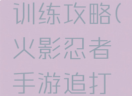 火影忍者手游追打训练攻略(火影忍者手游追打训练攻略图)