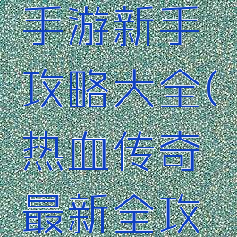 热血传奇手游新手攻略大全(热血传奇最新全攻略)