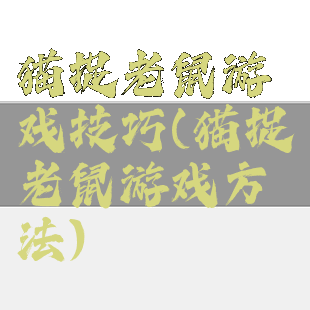 猫捉老鼠游戏技巧(猫捉老鼠游戏方法)