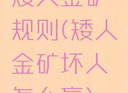 矮人金矿规则(矮人金矿坏人怎么赢)