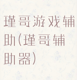 瑾哥游戏辅助(瑾哥辅助器)