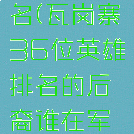 瓦岗寨36位英雄排名(瓦岗寨36位英雄排名的后裔谁在军营当过火夫)