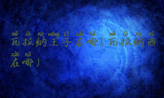 瓦拉纳王子在哪(瓦拉纳西在哪)