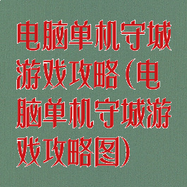电脑单机守城游戏攻略(电脑单机守城游戏攻略图)