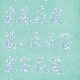 电脑我的世界游戏攻略(我的世界单机游戏攻略)