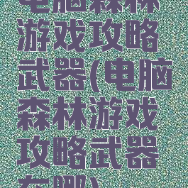 电脑森林游戏攻略武器(电脑森林游戏攻略武器在哪)
