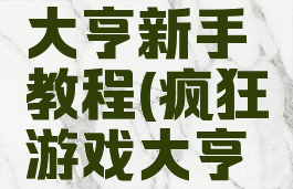 疯狂游戏大亨新手教程(疯狂游戏大亨解锁主机)