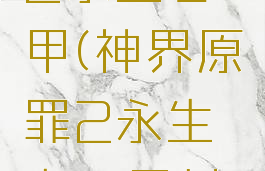神界原罪2永生者铠甲(神界原罪2永生者铠甲材料)