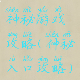 神秘游戏攻略(神秘入口攻略)