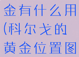 科尔戈的黄金有什么用(科尔戈的黄金位置图片)