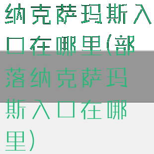 纳克萨玛斯入口在哪里(部落纳克萨玛斯入口在哪里)