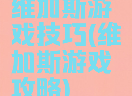 维加斯游戏技巧(维加斯游戏攻略)