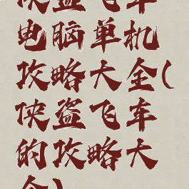 侠盗飞车电脑单机攻略大全(侠盗飞车的攻略大全)