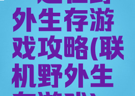 一起在野外生存游戏攻略(联机野外生存游戏)