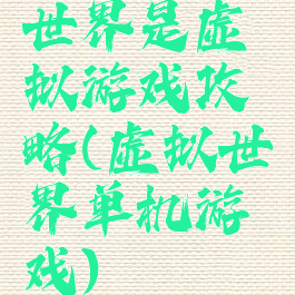 世界是虚拟游戏攻略(虚拟世界单机游戏)