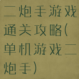 二炮手游戏通关攻略(单机游戏二炮手)