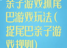 亲子游戏抓尾巴游戏玩法(捉尾巴亲子游戏规则)