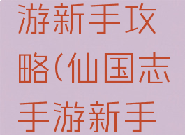 仙国志手游新手攻略(仙国志手游新手攻略图文)