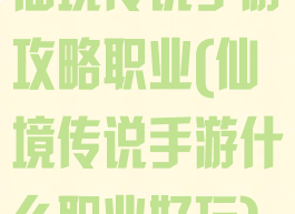 仙境传说手游攻略职业(仙境传说手游什么职业好玩)