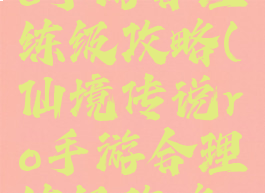 仙境传说ro手游合理练级攻略(仙境传说ro手游合理练级攻略图)