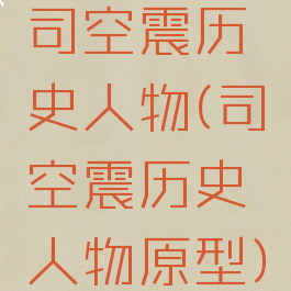 司空震历史人物(司空震历史人物原型)