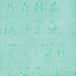 发光的碎片在棘齿城什么地方交(宣纸发源于什么地方)