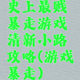 史上最贱暴走游戏清新小路攻略(游戏暴走)