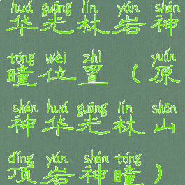 华光林岩神瞳位置(原神华光林山顶岩神瞳)