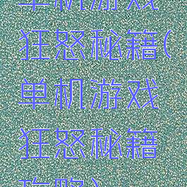 单机游戏狂怒秘籍(单机游戏狂怒秘籍攻略)