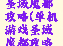 单机游戏圣域魔都攻略(单机游戏圣域魔都攻略图)