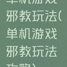 单机游戏邪教玩法(单机游戏邪教玩法攻略)
