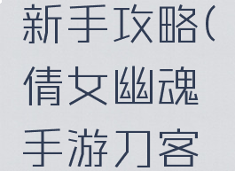 倩女幽魂手游刀客新手攻略(倩女幽魂手游刀客新手攻略视频)