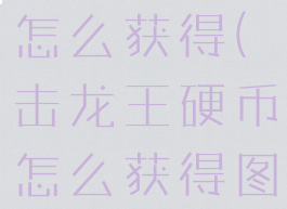 击龙王硬币怎么获得(击龙王硬币怎么获得图片)