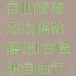 到吉隆坡自助游游戏攻略秘籍(到吉隆坡自由行攻略)